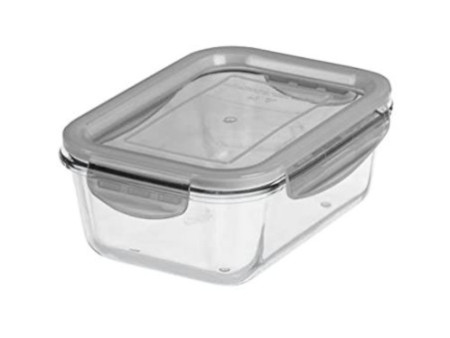 GastroMax Boîte de conservation en verre, 0,75 litre, gris