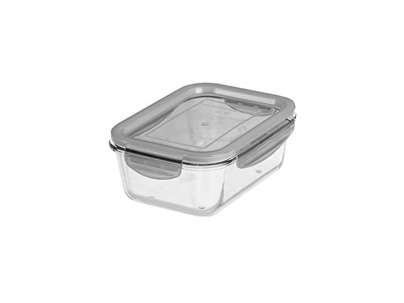 GastroMax Boîte de conservation en verre, 0,75 litre, gris