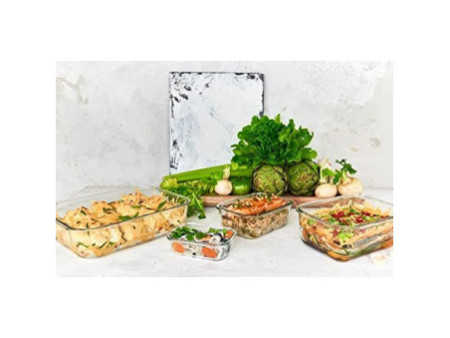 GastroMax Boîte de conservation en verre, 0,75 litre, gris