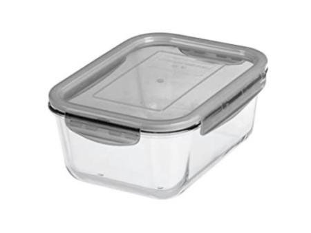 GastroMax Boîte de conservation en verre, 1,6 litre, gris