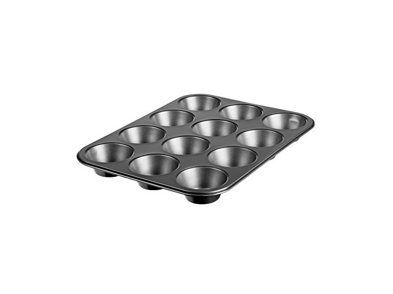 GastroMax Moule à muffins, en acier au carbone, 12 muffins