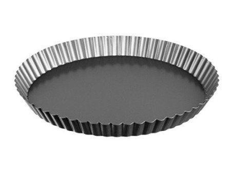 GastroMax Moule à tarte, en acier au carbone, 280 mm, gris