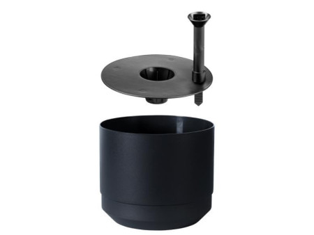 orthex Pot de fleurs PAULINA, diamètre : 140 mm, noir