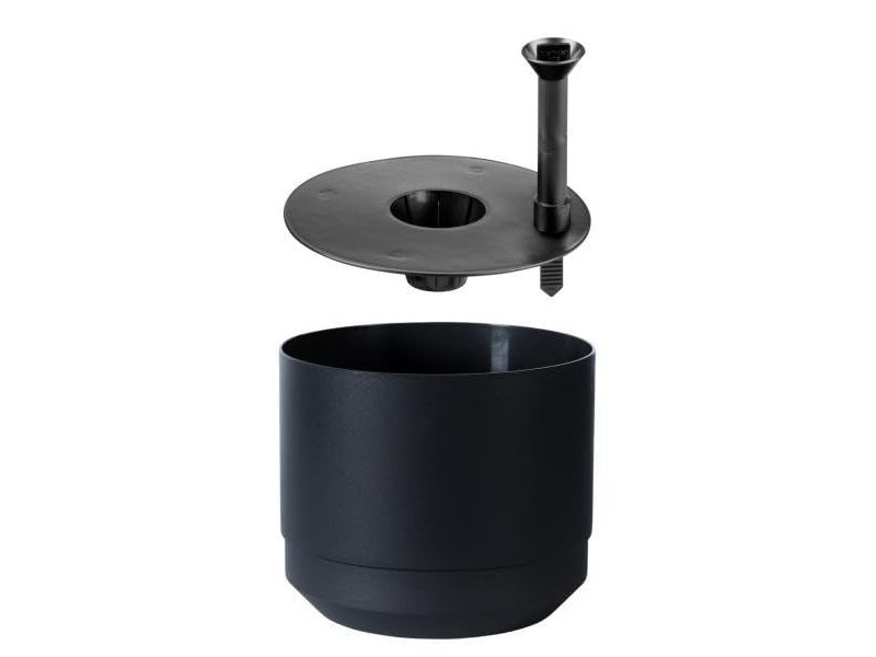 orthex Pot de fleurs PAULINA, diamètre : 140 mm, noir