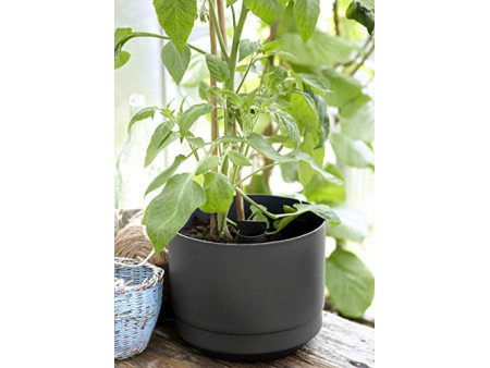 orthex Pot de fleurs PAULINA, diamètre : 140 mm, noir