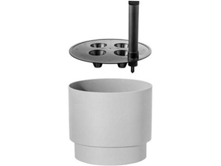 orthex Pot de fleurs PAULINA, diamètre : 400 mm, gris béton