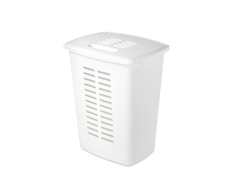 orthex Panier à linge avec couvercle, 60 litres, blanc