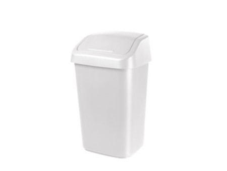 orthex Poubelle à couvercle basculant, 10 litres, blanc
