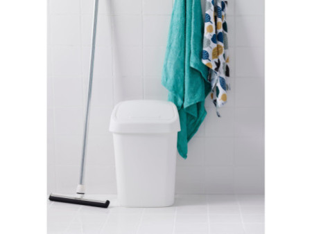 orthex Poubelle à couvercle basculant, 10 litres, blanc