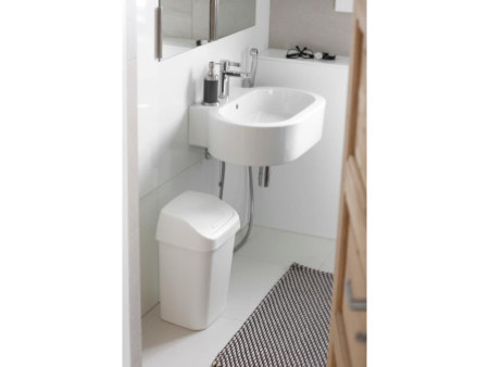 orthex Poubelle à couvercle basculant, 25 litres, blanc