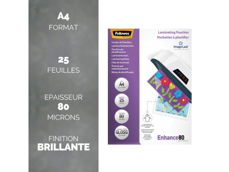 Fellowes Pochette de plastification, A4, brillante