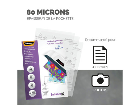 Fellowes Pochette de plastification, A4, brillante