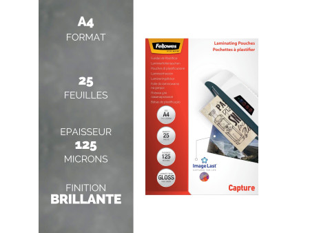 Fellowes Pochette de plastification, A4, brillante