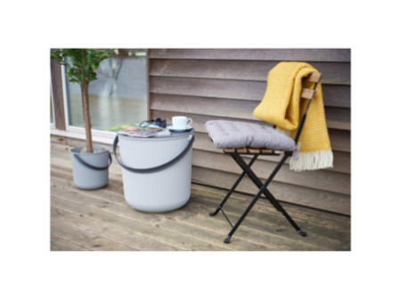 Plast team Seau de rangement AKITA, 10 litres, gris nuage