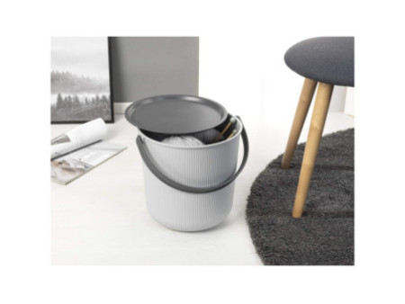 Plast team Seau de rangement AKITA, 53 litres, gris nuage