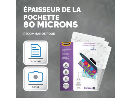 Fellowes Pochette de plastification, A3, brillante