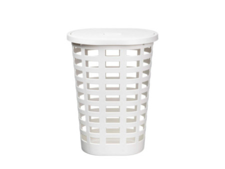 plast team Panier à linge BOSTON, 54 litres, ovale, blanc