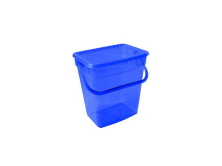 plast team Boîte à lessive, 6 litres, bleu transparent