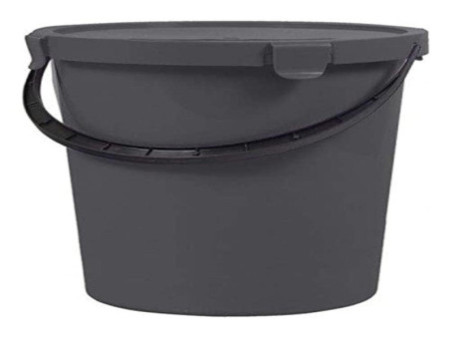 plast team Seau à cueillette avec couvercle, 5 L, gris foncé