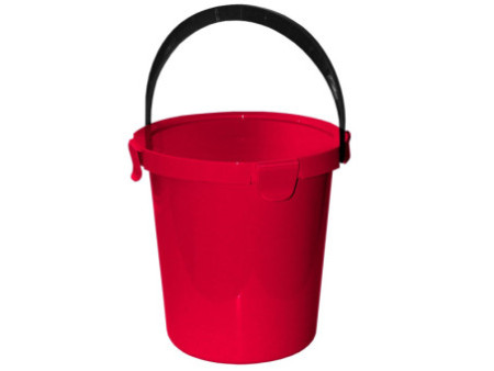 plast team Seau à cueillette avec couvercle, 5 L, rouge