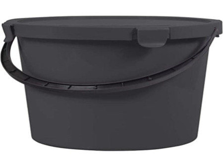 plast team Seau à cueillette avec couvercle,10 L, gris foncé