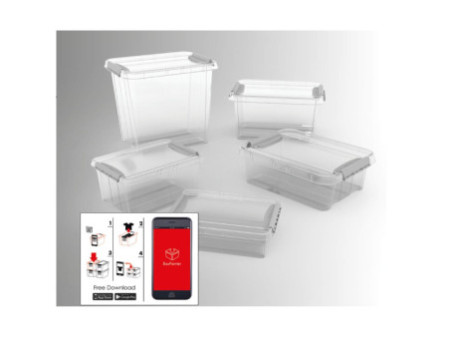 Plast team Boîte de rangement PROBOX à roulettes, 70 litres