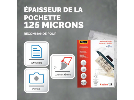 Fellowes Pochette de plastification, A3, brillante