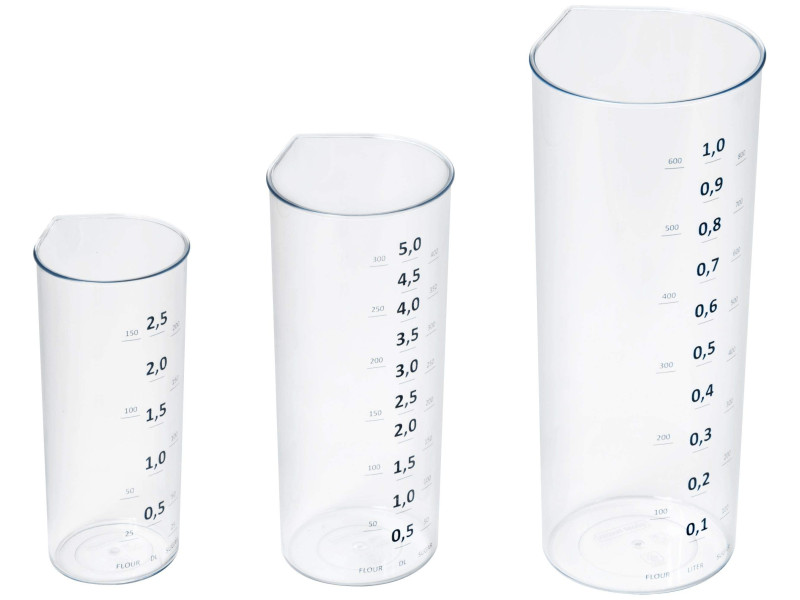 plast team Verre mesureur, set de 3, transparent
