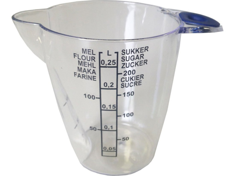 plast team Pichet mesureur, 0,25 litre, transparent