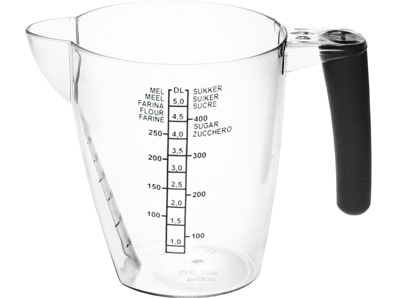 plast team Pichet mesureur, 0,5 litre, transparent