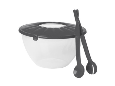 plast team Saladier avec couverts à salade, 7,0 litres