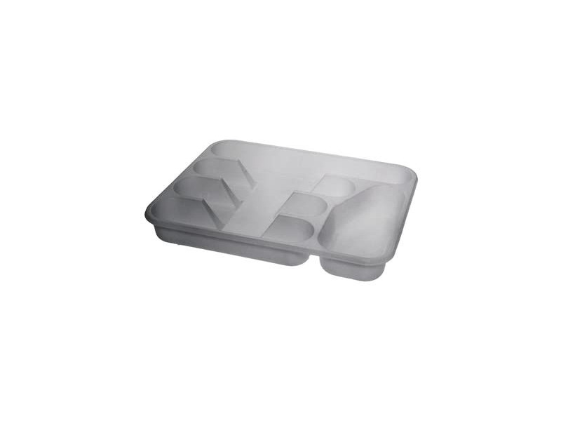 plast team Range-couverts, 5 compartiments, blanc