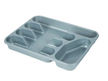 plast team Range-couverts, 5 compartiments, argent
