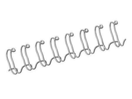 Fellowes spirales, format A4, 34 anneaux, 8 mm, argent