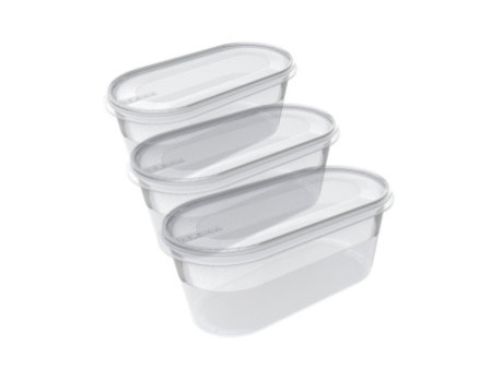 plast team Set de 3 boîtes de congélation Helsinki, 0,8 L