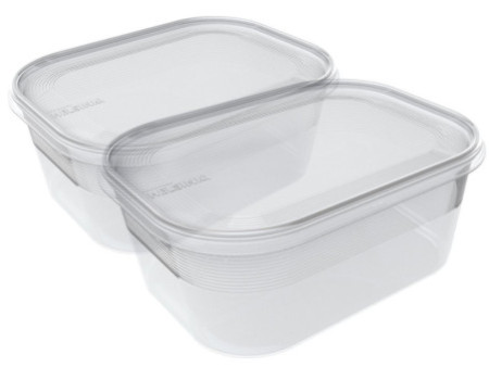 plast team Set de 2 boîtes de congélation Helsinki, 1,4 L