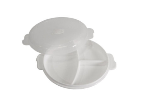 plast team Assiette à micro-ondes Micro, 3 compartiments