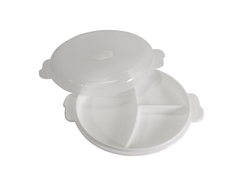 plast team Assiette à micro-ondes Micro, 3 compartiments