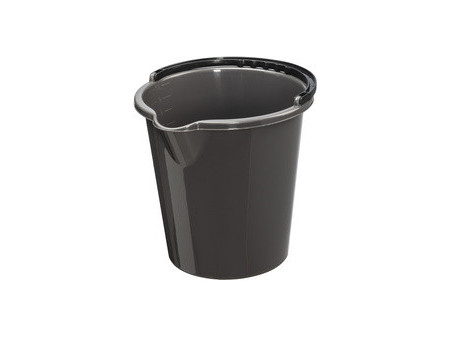 plast team Seau 'VANCOUVER', rond, 10 litres, noir