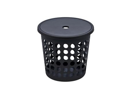 plast team Panier à linge SPRINGFIELD, 25 litres, rond,blanc