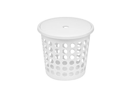 plast team Panier à linge SPRINGFIELD, 25 litres, rond, noir