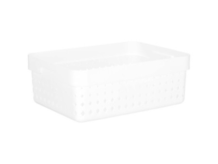 NHG Bac de rangement SEOUL BASKET M, PP, blanc