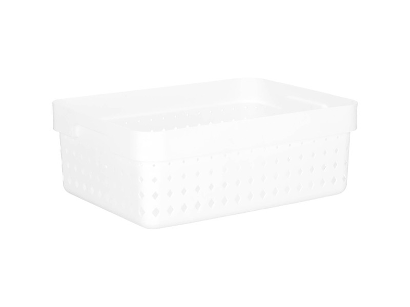 NHG Bac de rangement SEOUL BASKET M, PP, blanc