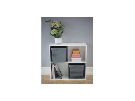 NHG Bac de rangement SEOUL BASKET XL, PP, gris