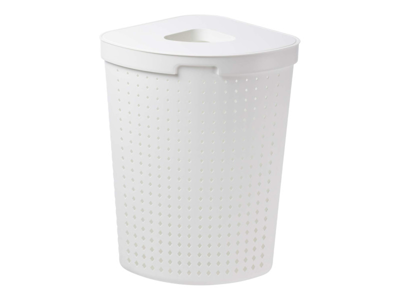 NHG Panier à linge SEOUL, 62 litres, triangulaire, blanc