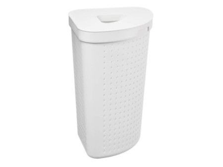 NHG Panier à linge SEOUL, 62 litres, triangulaire, blanc