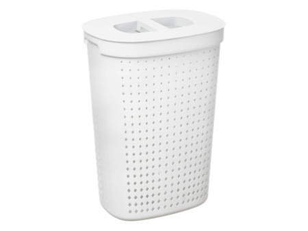 NHG Panier à linge SEOUL, 60,8 litres, ovale, blanc