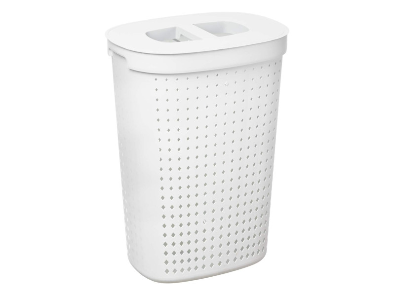 NHG Panier à linge SEOUL, 60,8 litres, ovale, blanc