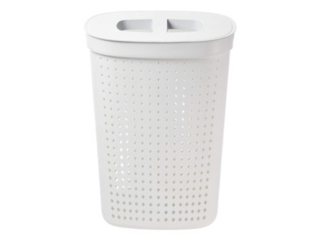 NHG Panier à linge SEOUL, 60,8 litres, ovale, blanc