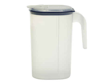 plast team Pichet, 1,5 litre, transparent/blanc